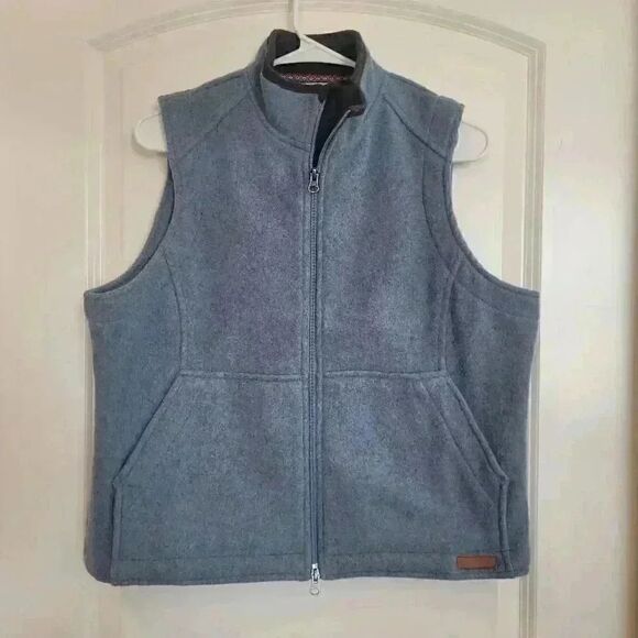 Royal Robbins Women's Heather Blue Polyester Felted Zip Front Vest - Picture 2 of 9